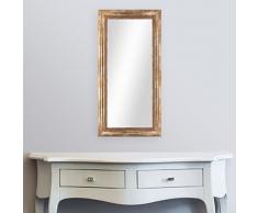 Wand-Spiegel 40x70 cm im Massivholz-Rahmen Barock-Stil Antik Gold / Spiegelfläche 30x60 cm