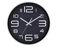 Tebery 12 Zoll (30 cm) Nicht-tickende Modern Wanduhr DIY für Wohnzimmer Küche Büro (Schwarz)