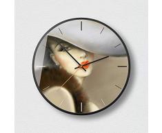 FortuneVin Wanduhr aus Aluminium mit lautlosem Sweep Uhrwerk für den Außenbereich Badezimmerwanduhr die Küchewanduhr Home Office 12 Zoll Schwarz 1