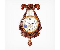 COCO American Style Rural Kreative Wanduhr Stumm Uhr Wohnzimmer Kunst Retro Pendeluhr HOME ( Color : 3 )
