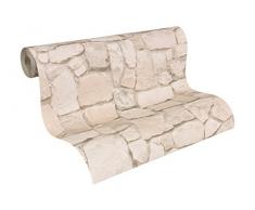A.S. Création Papiertapete Dekora Natur, Mustertapete in Natursteinoptik, beige, braun, bunt, 692429