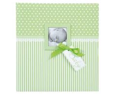 Goldbuch Babyalbum mit Fensterausschnitt, Sweetheart, 30 x 31 cm, 60 weiße Blankoseiten mit 4 illustrierten Seiten und Pergamin-Trennblättern, Kunstdruck, Grün, 15803