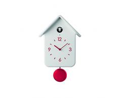 guzzini weiße Kuckucksuhr QQ mit Pendel in rot | FG-1686.02-11