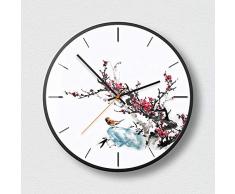 FortuneVin Wanduhr aus Aluminium mit lautlosem Sweep Uhrwerk für den Außenbereich Badezimmerwanduhr die Küchewanduhr Home Office 12 Zoll Schwarz 2