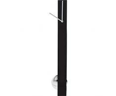 Kare 32532 Wanduhr Pendulum, moderne, lautlose Pendeluhr, lange, schmale, schwarze Designpendeluhren mit Quarzuhrwerk, schwarz-silber, (H/B/T) 65x6x6cm