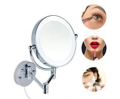 LED Beleuchtet wunderschöne Kosmetikspiegel Infrarot-Sensor (3cm extra dick) hochwertig (7Fach), JL58-7