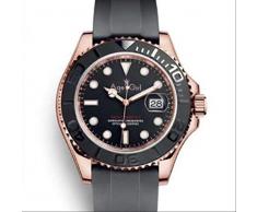 GFDSA Herren Automatik Mechanisch Silber Roségold Schwarz Grau Edelstahl Yachtuhr Keramik Lünette Master Saphir Gold Schwarz