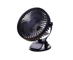 Dasongff USB Ventilator Klein, Tischventilator Leise Clip Ventilator 360 °drehbar schwenkbar mini Clip Fan für Büro, Kinderwagen, Schreibtisch, Camping