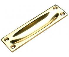 Muschelgriff, massives Messing, 1 Stück