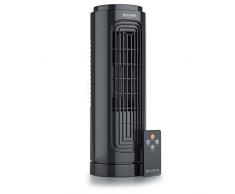 Brandson - Tischventilator mit Fernbedienung - Ventilator kompakter Turmventilator mit Oszilation 20W - 60° oszillierend - 3 Geschwindigkeiten - Timerfunktion - leise - GS-zertifiziert - Modell 2020