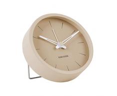 Karlsson - Lure - Alarm Clock - Wecker/Uhr - Metall/Eisen - Sand Brown - 9 x 3cm - schleichendes Uhrwerk - excl. Batterie