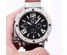 GFDSA Chronograph Stoppuhr Herren U Chronometer U42 Chimäre Silber Titan Matt Kuhleder Bootsuhr Limited 42mm Silber Weiß