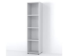 Vicco Raumteiler LUDUS 4 Fächer 142 x 36 cm - Standregal Hängeregal Regal TV Lowboard Sideboard Bücherregal (Weiß)