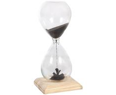 Thumbs Up Magnetische Sanduhr, Glas, schwarz, 5.3x5.3x13 cm