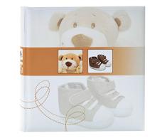 goldbuch Babyalbum, Trendbär, 30 x 31 cm, 60 weiße Blankoseiten mit 4 illustrierten Seiten und Pergamin-Trennblättern, Laminierter Kunstdruck, Beige, 15355