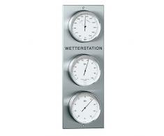 Barigo Außen Wetterstation Edelstahl Gebürstet Barometer Thermometer Hygrometer Analog