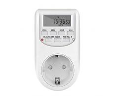 NICREW Digitale Zeitschaltuhr Steckdose, 16 Programmierbare Schaltprogramme mit LCD-Display für Beleuchtung, Lüfter, Heizungen, Küche, Haushaltsgeräte