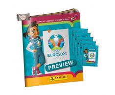.Panini - Euro 2020 Sticker Preview - Sammelsticker - 1 Album + 5 Tüten + stickermarkt24de Gum