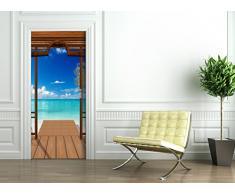 Türtapete selbstklebend TürPoster - PARADIES - Fototapete Türfolie Poster Tapete Meer