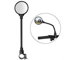 YLIK 1 PCS Bike Spiegel, 360 ° drehbarer Einstellbarer Weitwinkel Radfahren Innenspiegel, Stoß- Convex HD Sicher Spiegel allgemeinhin für Mountain Road Bike
