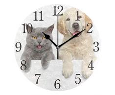 ISAOA 24,9 cm moderne Wanduhr, sonniger Tag, Strand, Seastar, leise, nicht tickend, runde Tischuhr, Würfel-Uhr für Schlafzimmer, Kinder, Wohnzimmer, Küche (weiß)