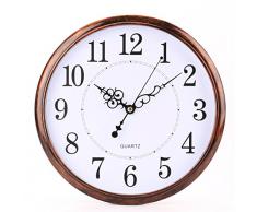 Tebery Nostalgie Wanduhr ohne Tickgeräusche 30cm