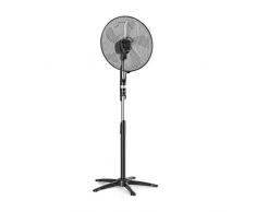 Klarstein Summer Vibe - Standventilator Ventilator Standlüfter, 16 Rotor (41 cm) mit 5 Flügeln, 55 W, 3 Windgeschwindigkeiten, Luftdurchsatz: 2040 m³/h, Oszillation: 65°, Rotorkopf 30°, schwarz