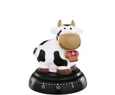 BUTLERS Time Bandits Eieruhr Kuh - Timer bis 60 min - schwarz-weiß - Küchentimer - 9 cm - Ø 7,6 cm