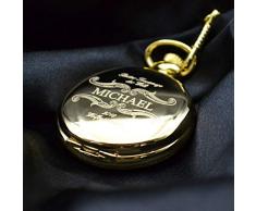 Taschenuhr mit Gravur Bester Trauzeuge | Farbe Gold