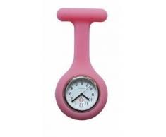 Boolavard TM Krankenschwesteruhr Schwesternuhr Pflegeruhr Silikon weiß rosa pink orange rot gelb hellblau blau dunkelblau grün lila schwarz (Pink)