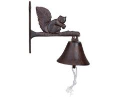 Edle Gusseisen Wandglocke Antik, Landhaus Stil, Eichhörnchen, Türglocke, Klingel