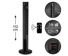 TROTEC Turmventilator TVE 32 T mit 3 Geschwindigkeitsstufen, 45 Watt, 112 cm groß, 60°-Oszillation