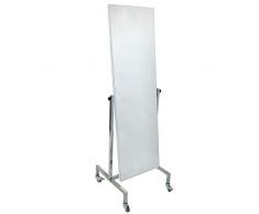 Standspiegel schwenkbar fahrbar, beidseitige Spiegelfläche 165 x 60 cm verchromtes Gestell Anprobespiegel Therapiespiegel Spiegel