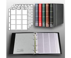 Prophila Kobra Münz-Album mit 4 Hüllen für 110 Münzen schwarz