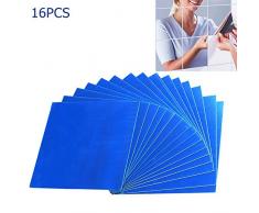 16 Stück Spiegelfliesen Selbstklebend Wandtattoo Wandsticker Spiegel Fliesen Quadrat