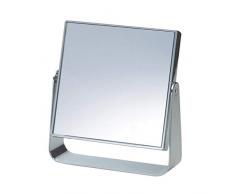 Decor Walther SPT 55 Standkosmetikspiegel, Chrom glänzend LxBxH 14x4,5x16cm 5-fache Vergrößerung + 1-fache Vergrößerung