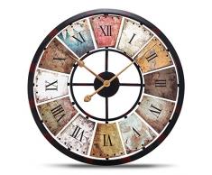 Cander Berlin XXL Vintage Antike Wanduhr SAMU 56 cm Metall riesig groß Shabby Retro