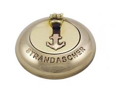 Klappaschenbecher aus Messing Strandascher