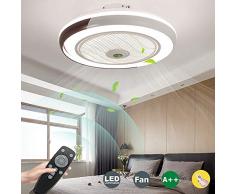 Fan Deckenleuchte Kreative Moderne Deckenleuchte LED Dimmbar Deckenventilator Mit Beleuchtung Und Fernbedienung Leise Kinderzimmer Schlafzimmer Wohnzimmer Beleuchtun Schwarz