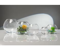 Glasvase Kugel Vase Glas Blumenvase Tischvase rund ca. 9 cm