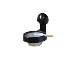 Punch-Free European Fashion Edelstahl Aschenbecher Kreative Persönlichkeit Wand-Aschenbecher Toilette Bad Aschenbecher Aschenbecher (Color : Black)