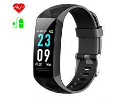 HETP Fitness Armband mit Blutdruck, Fitness Tracker Uhr Pulsmesser Wasserdicht IP67 Blutdruckmesser Schrittzähler Uhr Stoppuhr Sport GPS Aktivitätstracker Schlafmonitor für Kinder Damen Männer