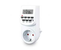 benon Zeitschaltuhr digital - minutengenau - Timer mit 20 Programmen, Sommer- und Winterzeit - Steckdose max. 3500W - integrierter Back-Up Reserve-Akku