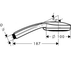 Hansgrohe 28535000 Croma 100 Vario Handbrause, Chrom