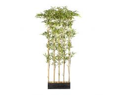 wohnfuehlidee Kunstpflanze Bambus-Raumteiler grün, ca. 1620 Blätter, im Holzkasten, Höhe ca. 160 cm