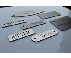 Preishit !! Nur für kurze Zeit ! Türschild / Briefkastenschild aus Edelstahl 7x2cm inkl. Gravur Namensschild z.B. " Bitte keine Werbung "