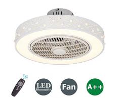 LED Dimmbar Deckenleuchte, Deckenventilator Fan deckenventilator mit fernbedienung leise deckenventilator Schlafzimmer Lampe Wohnzimmer Kindergarten Büro Kinderzimmer deckenventilator beleuchtung