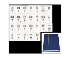 Goldhahn 26 BRD, Berlin, DDR Schwarzdrucke plus 60-Seiten-Album mit schwarzen Blättern Briefmarken für Sammler