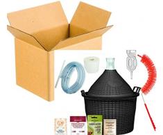 BIOWIN 25L WEINSET GLASBALLON GÄRBALLON WEINBALLON Weinhefe Gärröhrchen Weinheber