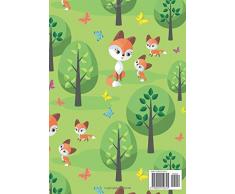 Mein Stickeralbum: Stickeralbum leer zum sammeln von Stickern | Motiv: Kleine Fuchs Familie im Wald DIN A4 Format mit 40 Seiten für Mädchen und Jungen | Kein Silikonpapier zum wieder abziehen !